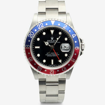 ROLEX GMTマスター2 GMT2 40 メンズ スチール ウォッチ 16710 ペプシ ベゼル スティック ダイヤル ヴィンテージ 2006年 149923970