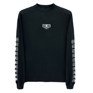 BALENCIAGA パリアイコンオーバーサイズロングスリーブTシャツ 699191 149926218