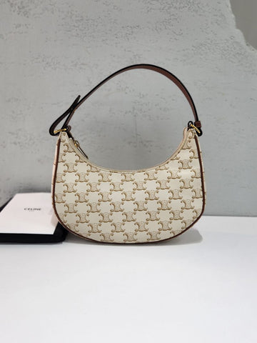 CELINE Triope Ava Hobo White Schultertasche 193952BZJ 149932279