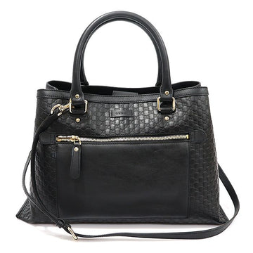 GUCCI ブラックマイクロシマレザーゴールドトート2WAY 510291 149942369