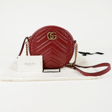 Gucci 550154 GG Marmont Mini Round Shoulder Crossbody Bag 149790930