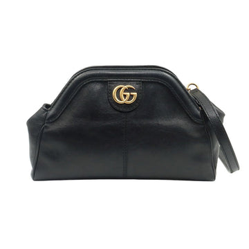 GUCCI ブラックレザーリベルGG金具スモールクロスバッグ / 524620 149955344