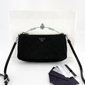 Prada Re-Nylon Quilting Chain Shoulder Bag Crossbody Mini Bag 1bh026 149958731