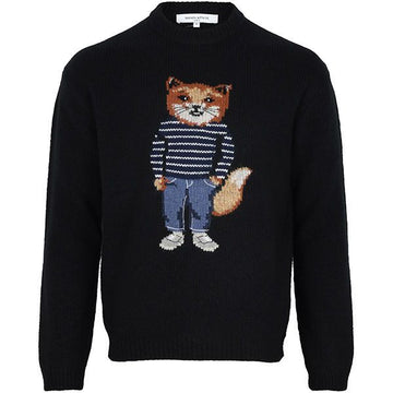 MAISON KITSUNE Innenfutter einfarbig Wollpullover Schwarz PM00806KH0002 P199 149969952