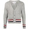 THOM BROWNE Drei-Linien Kabel Wolle Cardigan MKC357A 28672130 [P]