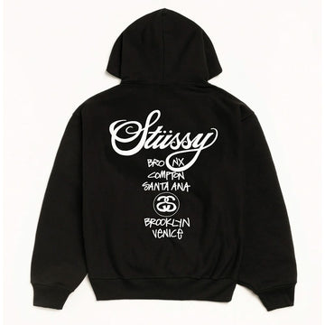STUSSY 2025 ワールドツアー フーディ ブラック 149974876