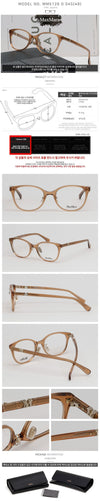 MaxMara MM5126D 045 Transparent Brown Asian Fit Square Premium Horn Frame 137669492 [P]