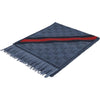 Gucci GG Web Wool Scarf Midnight Blue 570603 3G200 4068 149690831 [P]