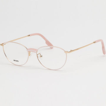 KENZO ラウンド眼鏡フレーム KZ50019U 030 ホワイトゴールド メタルフレーム 63502288