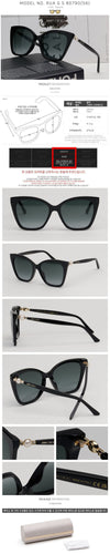 Jimmy Choo Cat Eye Black Square Sunglasses 122652390 [P]