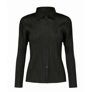 PLEATS PLEASE ISSEY MIYAKE Falten Sie bitte Issey Miyake Damen Schwarz Basic Shirt PP59JJ105 15 150077084