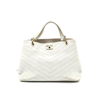 CHANEL Chevron Top Handle Chain Shoulder Bag L121235 150077800