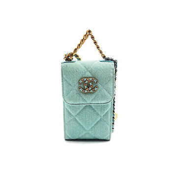 CHANEL Denim 19 Phone Holder Mini Chain Crossbody Bag L354148 150078660