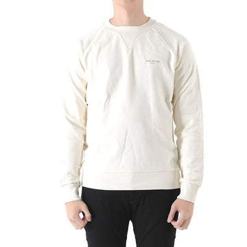 BALMAIN Flock-Logo Sweatshirt Ivory YH0JQ005 BB04 GJC 147599664