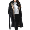 BURBERRY Schwarzer Gabardine-Trenchcoat mit Karomuster 8044678 146456599 [P]