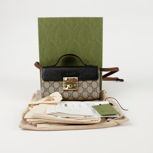 GUCCI パドルロック ミニ トップ ハンドル トート ショルダーバッグ 652683 149828424 [P]