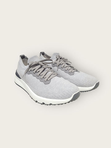 Brunello Cucinelli Gray Knit Cotton Runner Sneakers 150079628