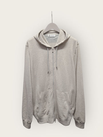 BRUNELLO CUCINELLI ベージュ カシミヤ フード ジップアップ 24FW 150079667