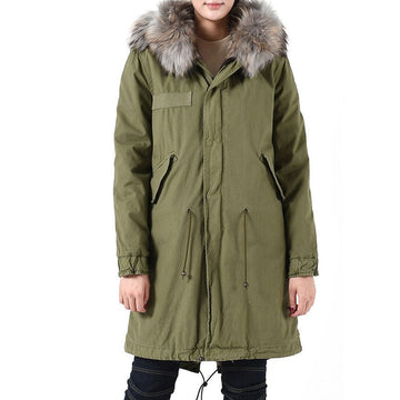 MR & MRS ITALY Raccoon Fur Rabbit Fur Parka Jacket Khaki PK1002S C2 C8003 147451395