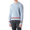 THOM BROWNE ケーブルステッチウールニットスカイブルー 480 146391882 [P]