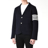 Thom Browne Diagonal Merino Wool Knit Jacket Navy 00014 415 146392029 [P]