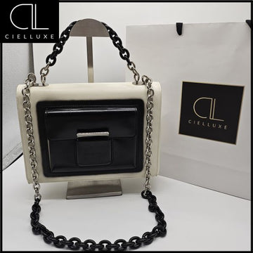 Balenciaga Black and White Spray Bag 150122288