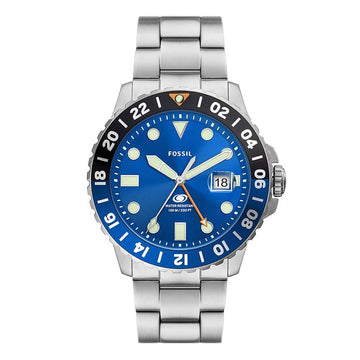 Fossil FS5991 (Blue GMT) Blue Diver GMT Men's Metal Watch 144732893