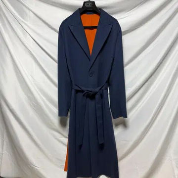 Dior Runway Collection Belted Wool Long Coat Jacket 48 150158216