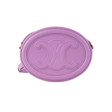 CELINE Smooth Calfskin Quir Triopé Oval Pulse Crossbody Lila 36340k-2 150215213