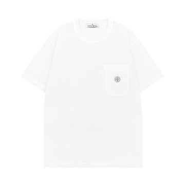 STONE ISLAND オーガニックコットンジャージーロゴパッチスリムフィットTシャツ 2100219 S0057 V0001 150216465