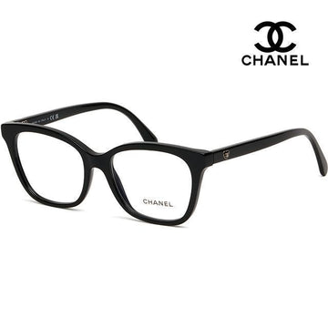 CHANEL CH3463 C622 メガネフレーム ブラック プラスチック シンプル 四角 モダン ハート ロゴ 装飾 デイリー 140967661