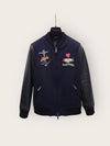 Valentino Navy Signature Bead Patch Bomber 46 150217377 [P]