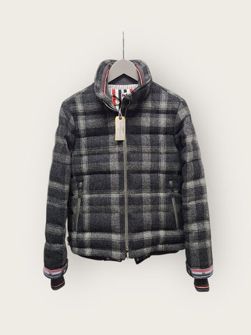 THOM BROWNE Woll-Mix Tarnmuster versteckte Daunenjacke 40 150217419