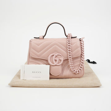 Gucci 702563 GG Marmont Mini Top Handle Tote Shoulder Bag 149927180