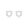 Salvatore Ferragamo Gancini Crystal Small Earrings 760123 696577 145240121 [P]