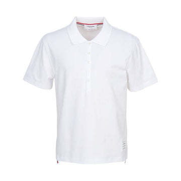 Thom Browne Three Stripes Tab Polo MJP052A 00042 100 Men's Short Sleeve T-Shirt Relaxed Fit 33660120