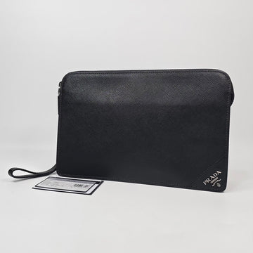 Prada Logo Saffiano Clutch Bag 26x17x6 150251344