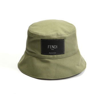 FENDI ロゴパッチコットンバケットハット カーキ FXQ801 AIKH F0QG2 150271615