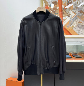 LOUIS VUITTON レザー テクニカル リバーシブル ジャケット ブラック 1A5VFR 150271628