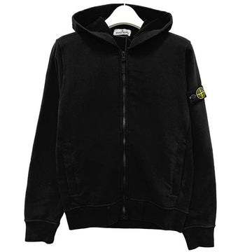 STONE ISLAND キッズワッペンパッチオーガニックコットンプルースフードジップジャケット 10 150277976