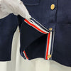 Thom Browne Milan Stitch Asymmetric Four-Bar Cardigan Navy (FKC207A 00014 415) 150277989 [P]