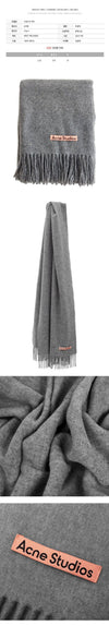 Acne Studios 25FW CANADA NR NEW Wool Scarf Grey Melange 150280689 [P]
