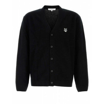 Maison Kitsune Fox Head Lambswool Comfort Cardigan Black PM00502KT1006 P199 148193915 [P]