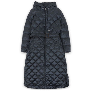 MaxMara Women's Trepar Quilted Belt Long Padding Jacket (Navy) 2529496075600 075 146990740
