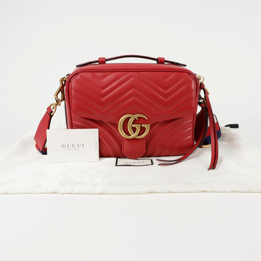GUCCI 498100 GG Marmont Web-Strap Tote Schultertasche 149928036 [P]
