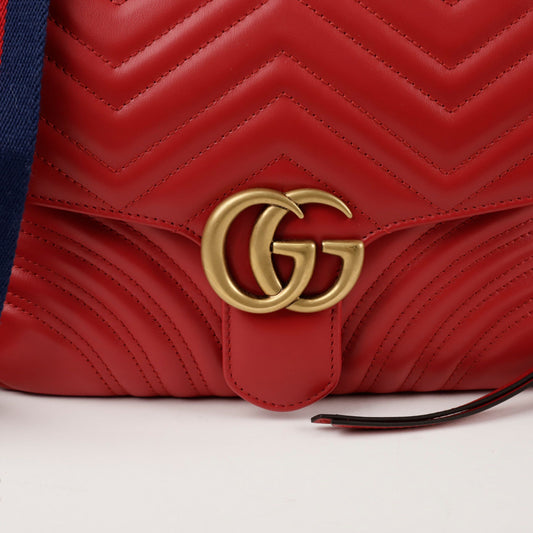 GUCCI 498100 GG Marmont Web-Strap Tote Schultertasche 149928036 [P]