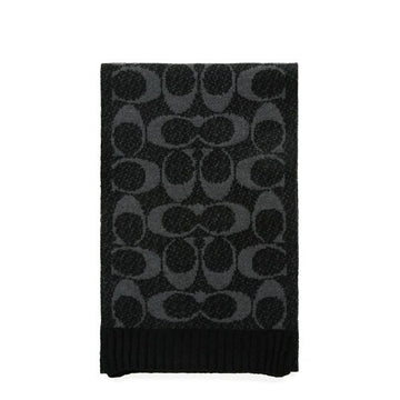 Coach 25FW Black Jumbo Signature C Wool Scarf 150320187