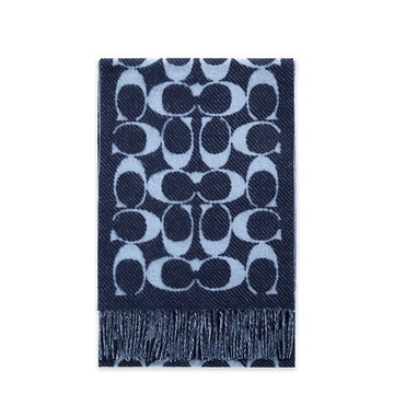 Coach Navy Signature C Wool Scarf 150320190