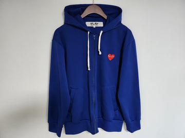 COMME DES GARCONS L ブルーレッドワッペン メンズ フードジッパー AZ-T172 150337454