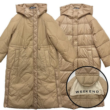 Weekend MaxMara Reversible Waterproof Down Coat Beige 147583988